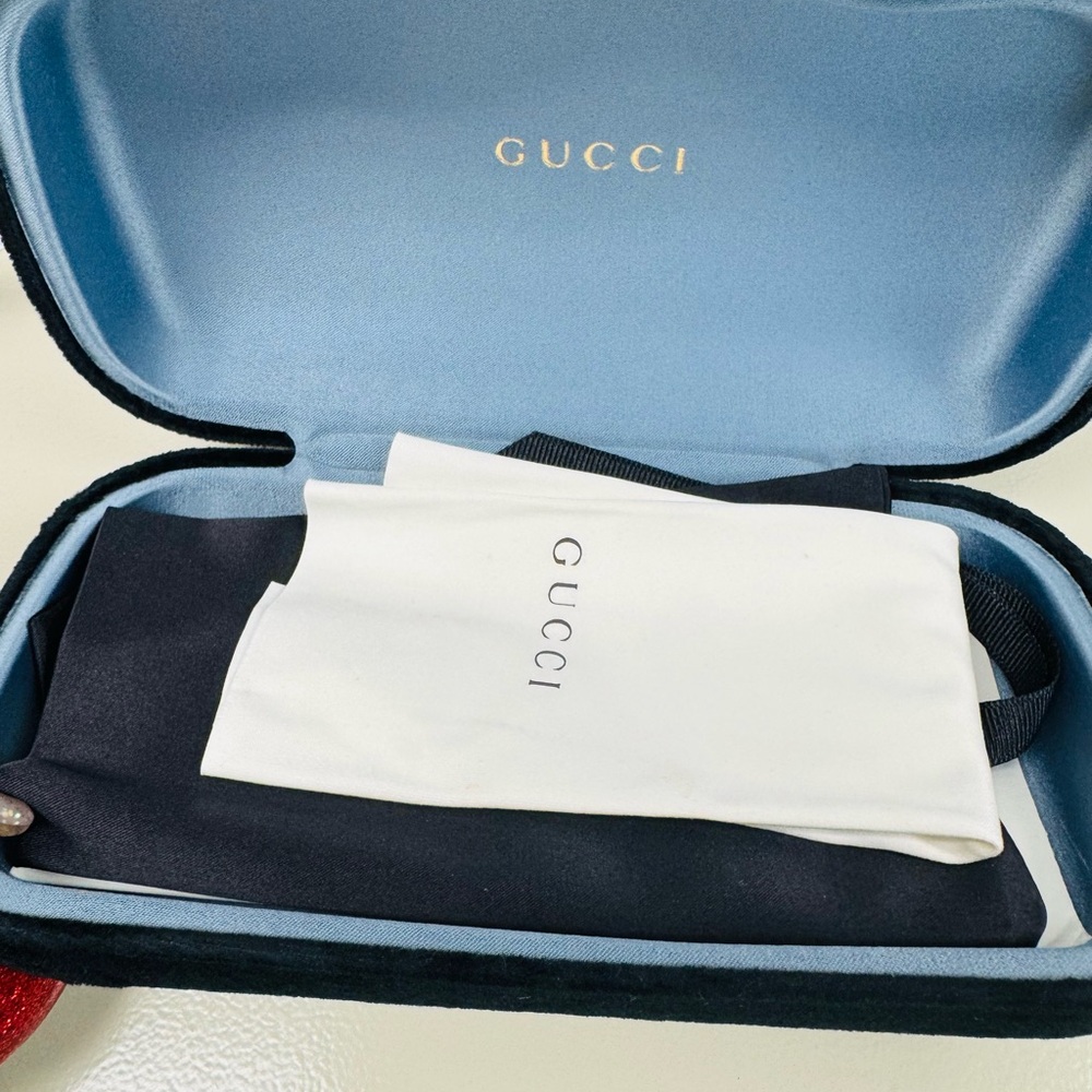 Gucci Brown Rectangular Sunglasses - image 13